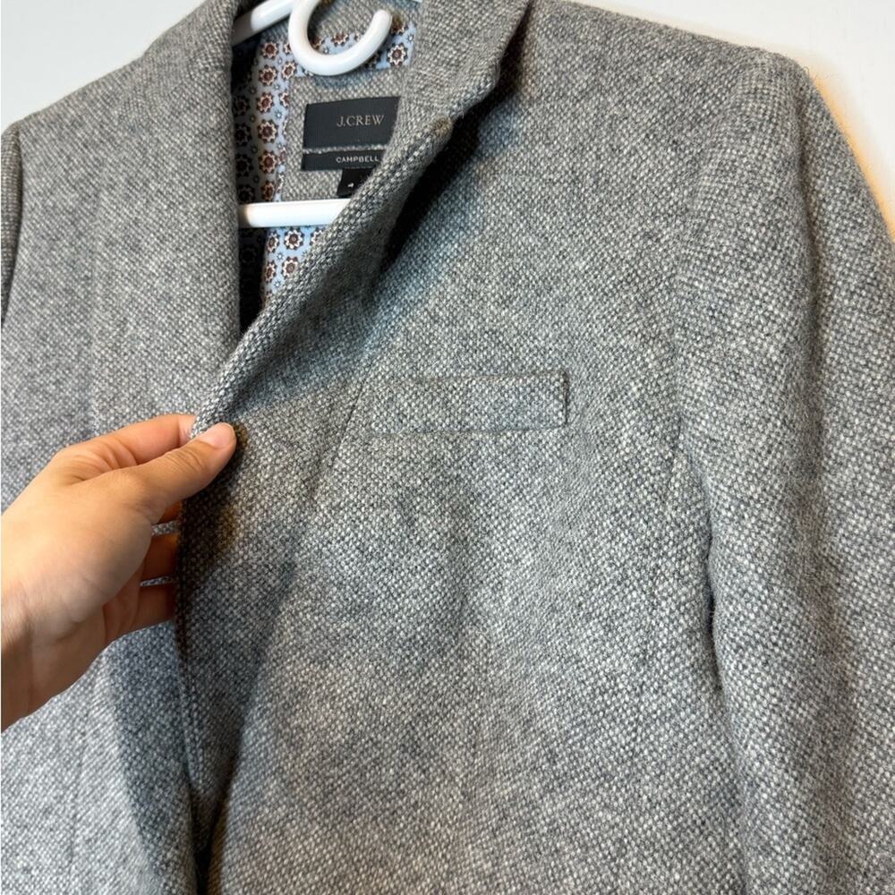 RARE J.Crew Campbell Donegal Blazer Wool Heather Graphite Sz 4 - Picture 9 of 16